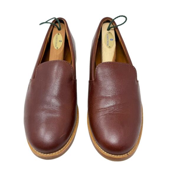 Patina Brown Leather Loafers Women's Size 8.5 EUC Slip On Handmade in Mexico - Picture 3 of 9